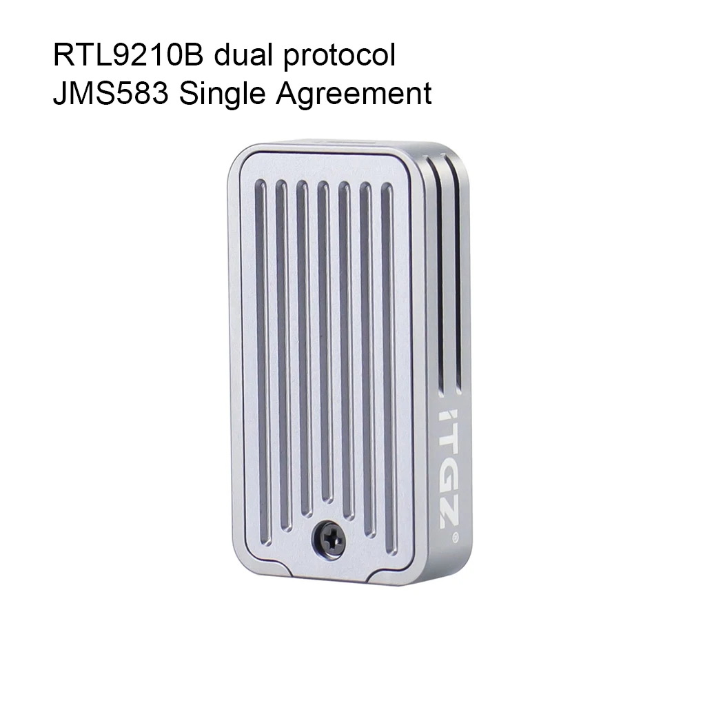 Hard Drive Case Solid-State Dual Protocol Tool Free CNC Shell Heating Dissipation Accessories USB3.1 Enclosure Box