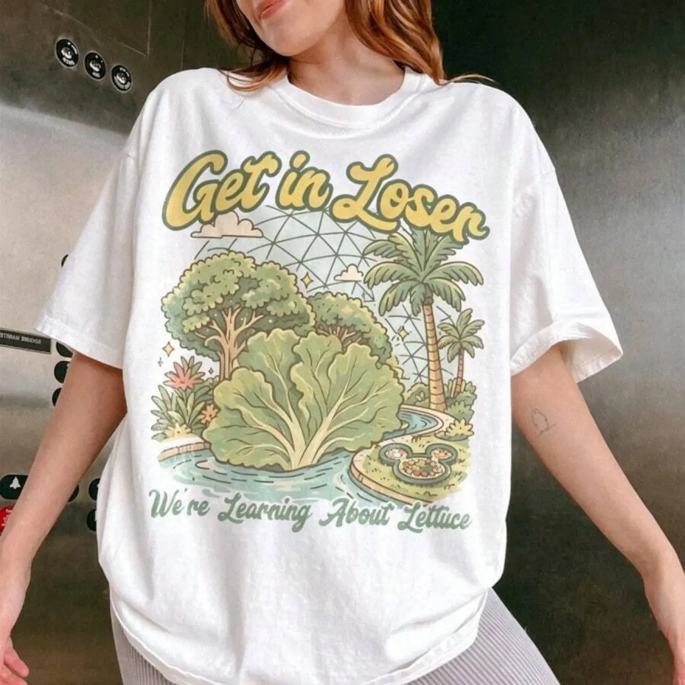 Women's Clothing Summer Tops Epcot Inspired Living The Land Vintage Shirt Funthemed We Are Learning Don't Be Discouraged T-shirt