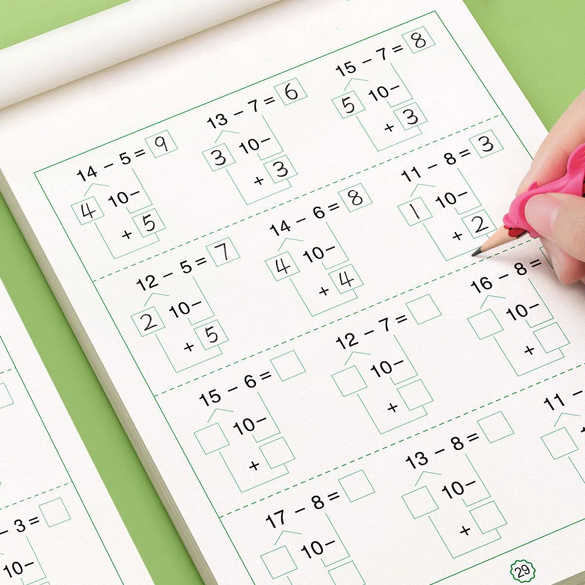 

Mathematics Within 10/20 Addition and Subtraction Children's Learning Math Handwritten Copybook for Kid Arithmetic Books