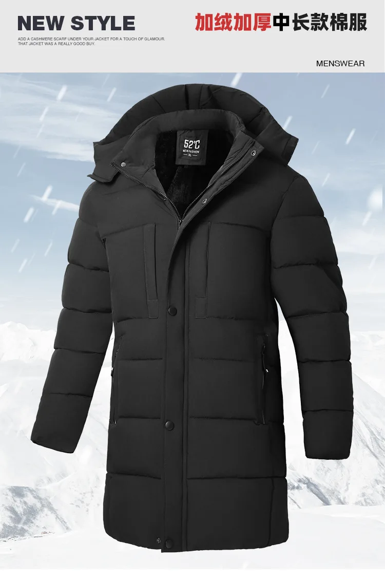 Men's 3D Warm Long Cotton Jacket Winter 2026 Fluffy Versatile Cardigan Fashion Coat for Casual Wear
