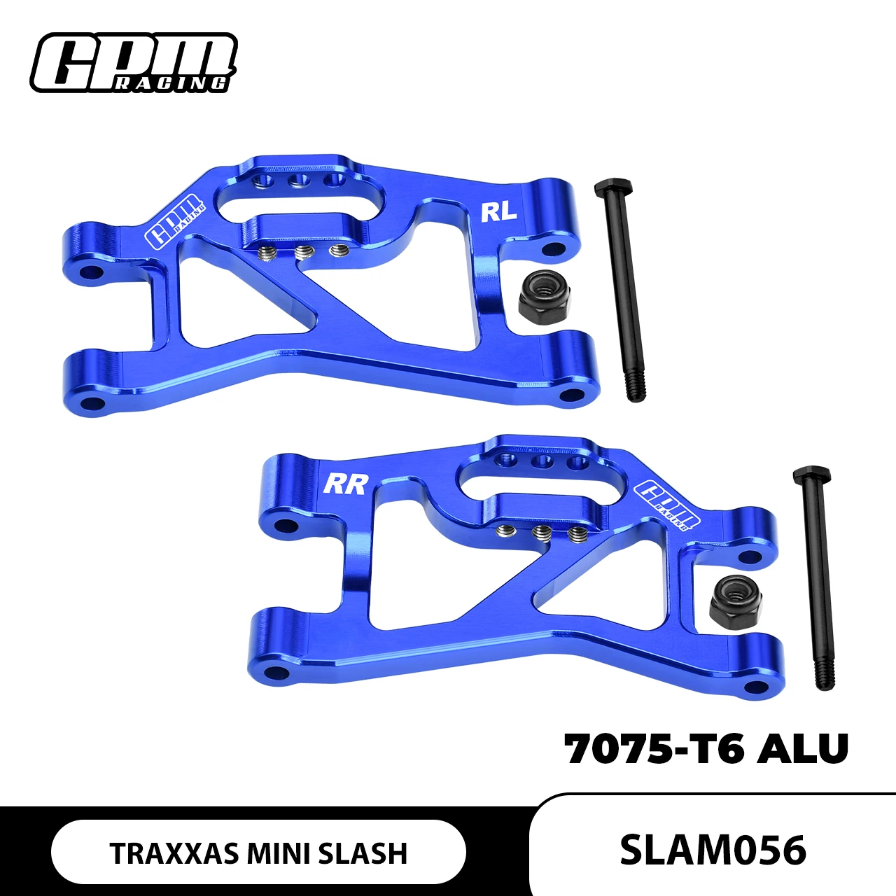 GPM TRAXXAS MINI SLASH 4X4-108164-1 para brazos de suspensión inferior trasera de aleación 7075-T6