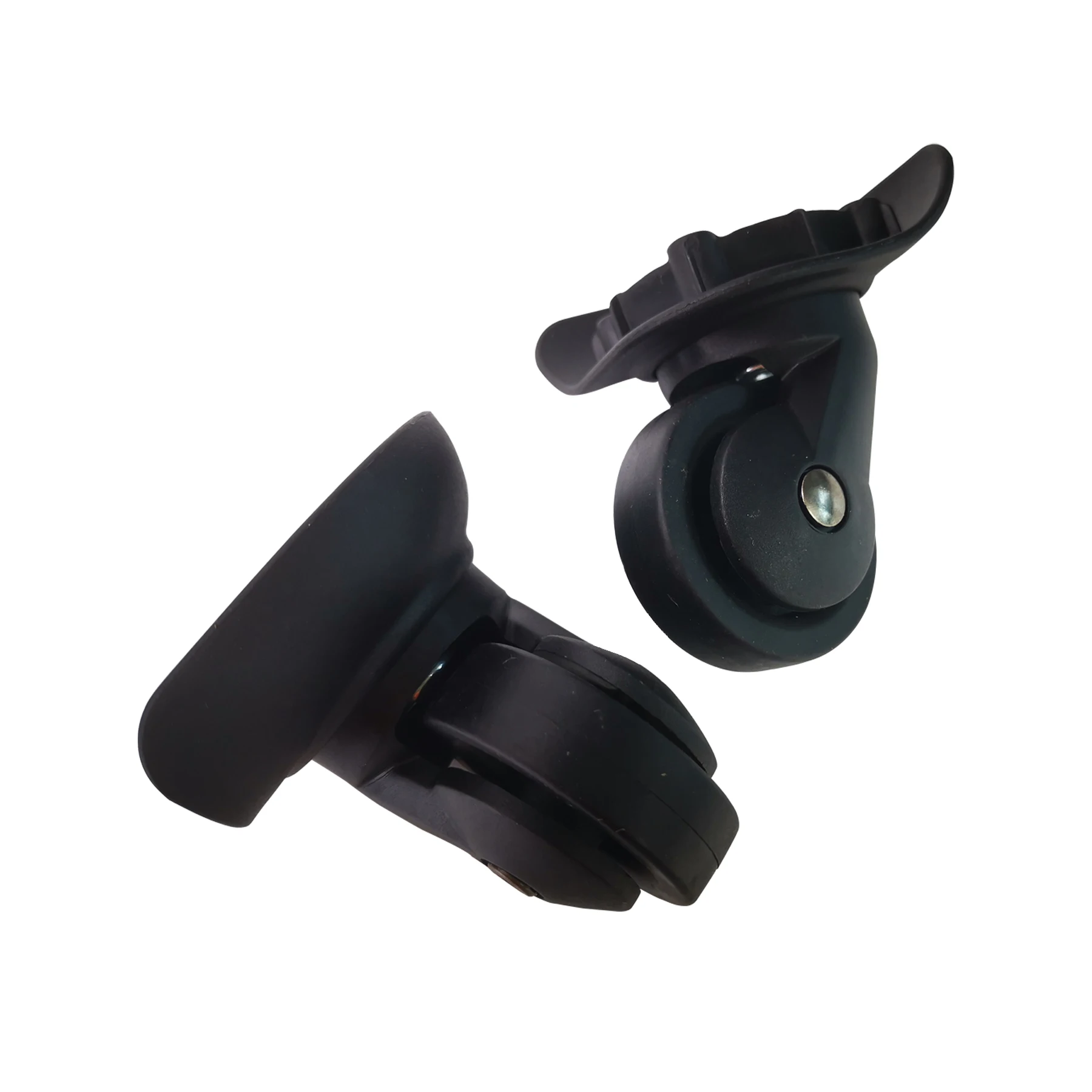 

1 пара сменных колес для багажа, вращение на 360 градусов ° Поворотные бесшумные колесики черного цвета для чемоданов, запчасти для ремонта дорожных сумок и тележек