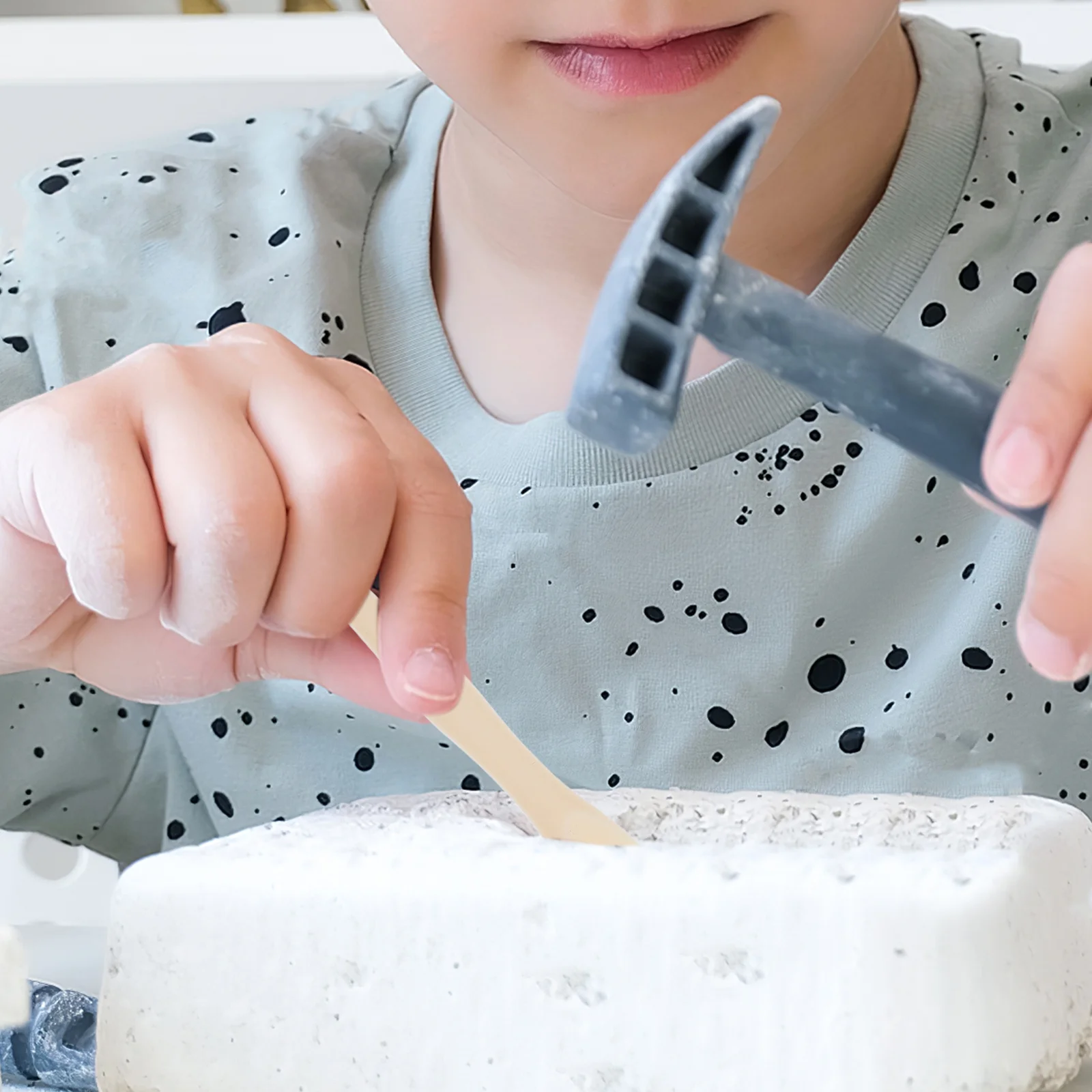 

24pcs Children'S Excavation Tools Set Lightweight Stem Kit For Kids Dinosaur Digging Chisel Brush Archaeological Science