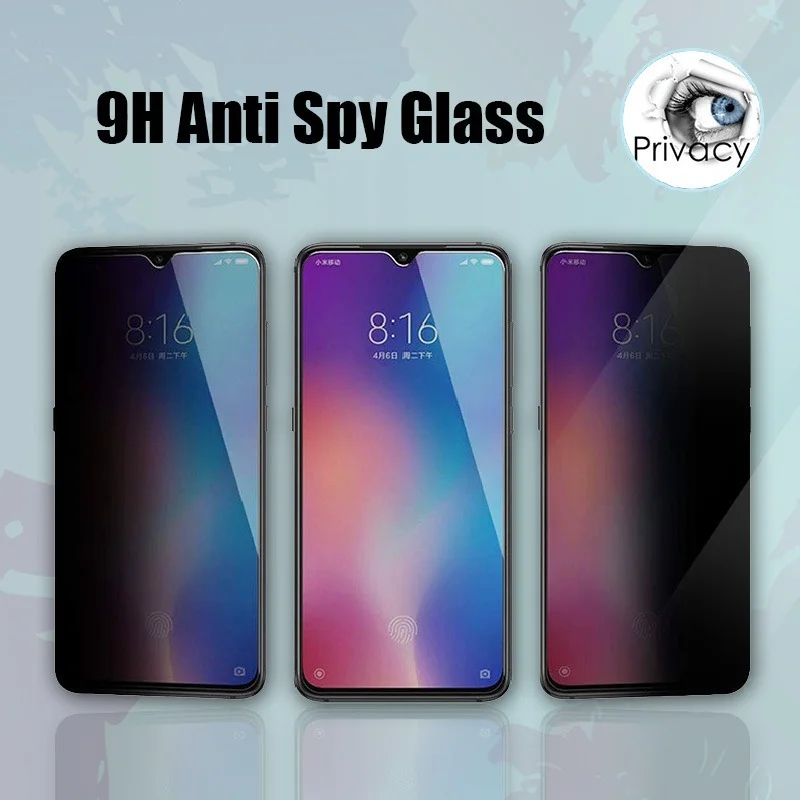 Vidrio Templado de Privacidad 9H para Xiaomi Mi 10T Pro Protector de Pantalla Anti Espía para Xiaomi Mi 10 T Lite Mi 10 9 A3 A2 A1 2