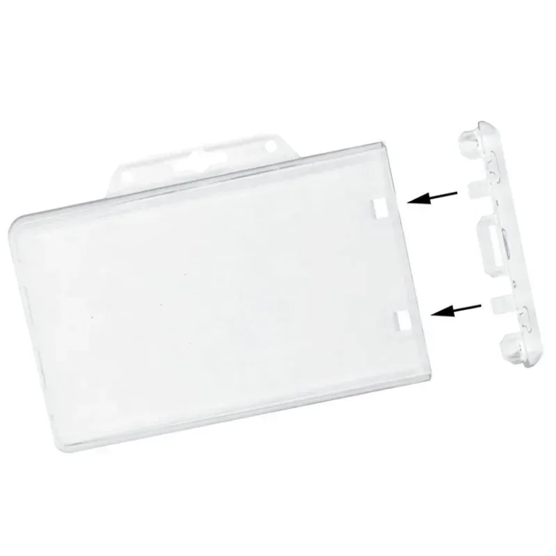 1pc ABS trasparente orizzontale porta carte di credito in plastica certificato di bloccaggio porta carte PC in plastica dura piastra toracica accessori per infermiere