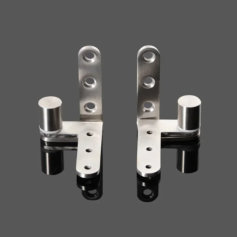 

2PC Furniture Stainless Steel Revolving Door Hinge Page Hidden Heavy Pivot Hinge Door Latch Adjustable Upper and Lower Hinges