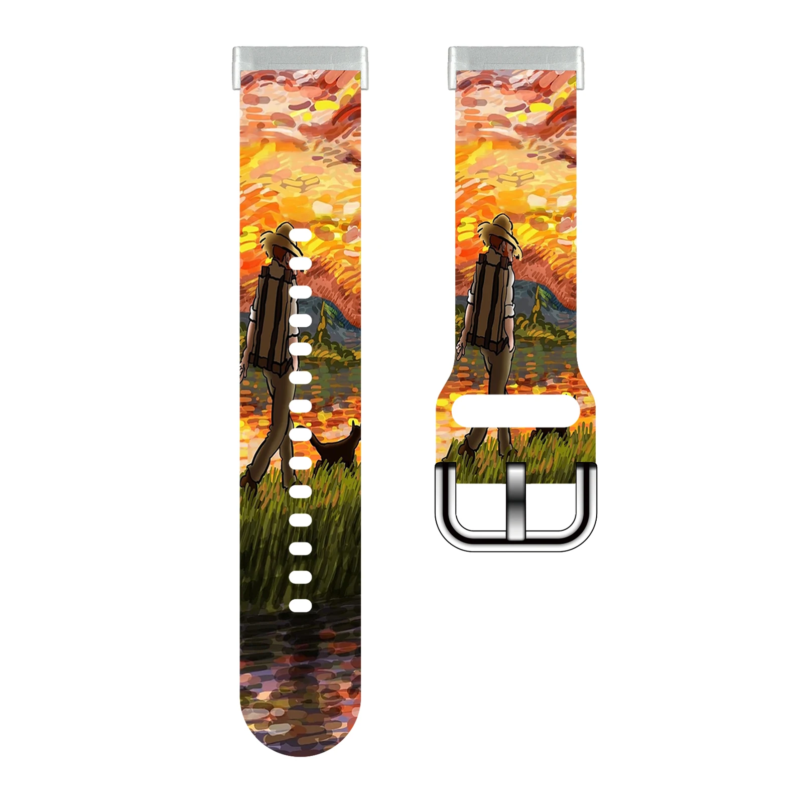 

Van Gogh Series Printed Strap for Fitbit Sense 2/1 Watchband Replaceable Bracelet for Versa 4/3 Watch Band for Women as a Gift
