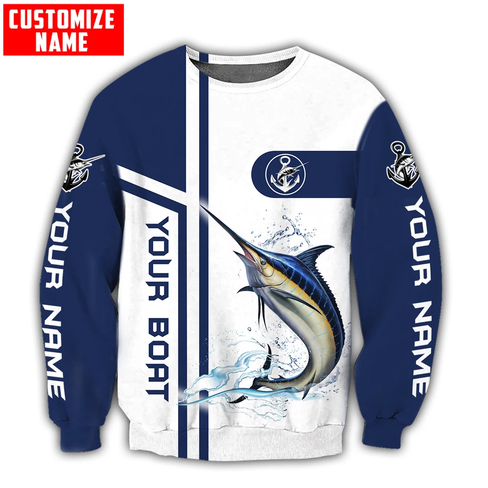 Cazadora 3D Marlin pesca captura y lanzamiento para hombre y mujer