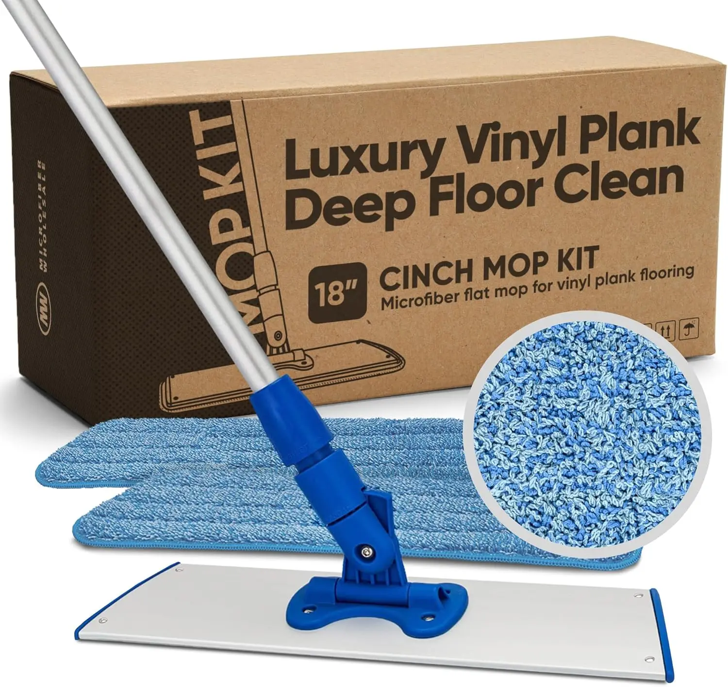

18” Luxury Vinyl Plank Floor Mop | Deep Clean Without Damaging | Recommended by LVP Manufacturers