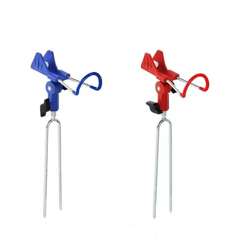 조정 가능한 알루미늄 합금 낚싯대 거치대 접이식 낚싯대 스탠드, 은행 낚시 그라운드 지지대, 360 도, 1 개, 2 개