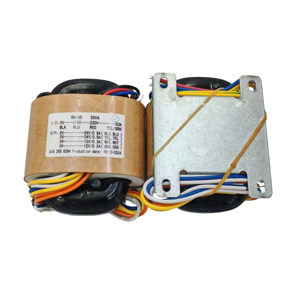 50W 50VA R-type Primary Input 0-115-230V-SCN or 0-220V-SCN Secondary Output 25V 18V-9V 24V-12V R-core Transformer Audiophile 1PC