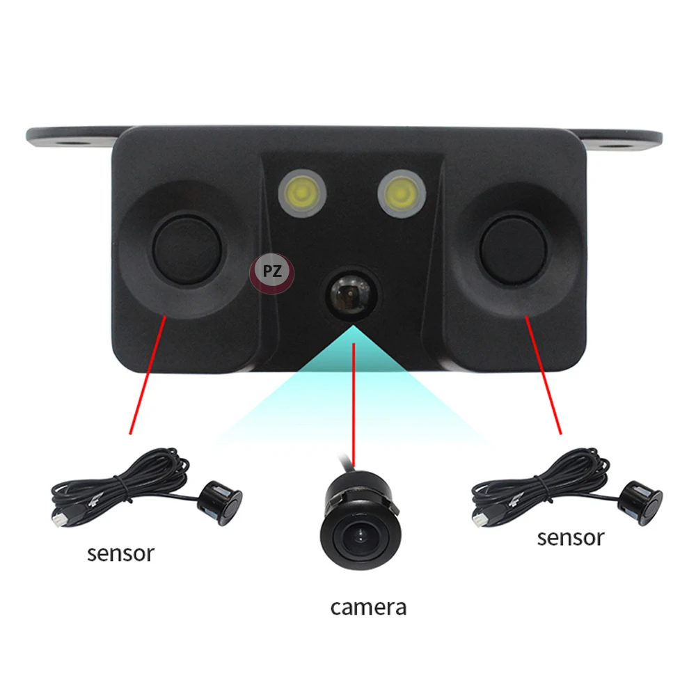 2 CH รถ Reversing Aid System 7 นิ้วหน้าจอ IPS ชุดรถบรรทุก Park Security Night Vision RV Security กล้องระบบ