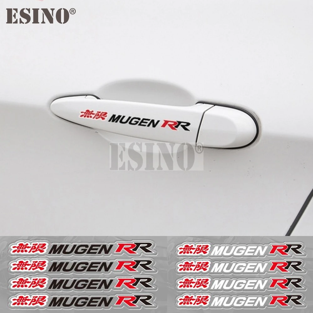 4 x Car Styling Creative Decorative Car Door Handle Vinyl Stickers Car Body Stickers Decals for Mugen R
