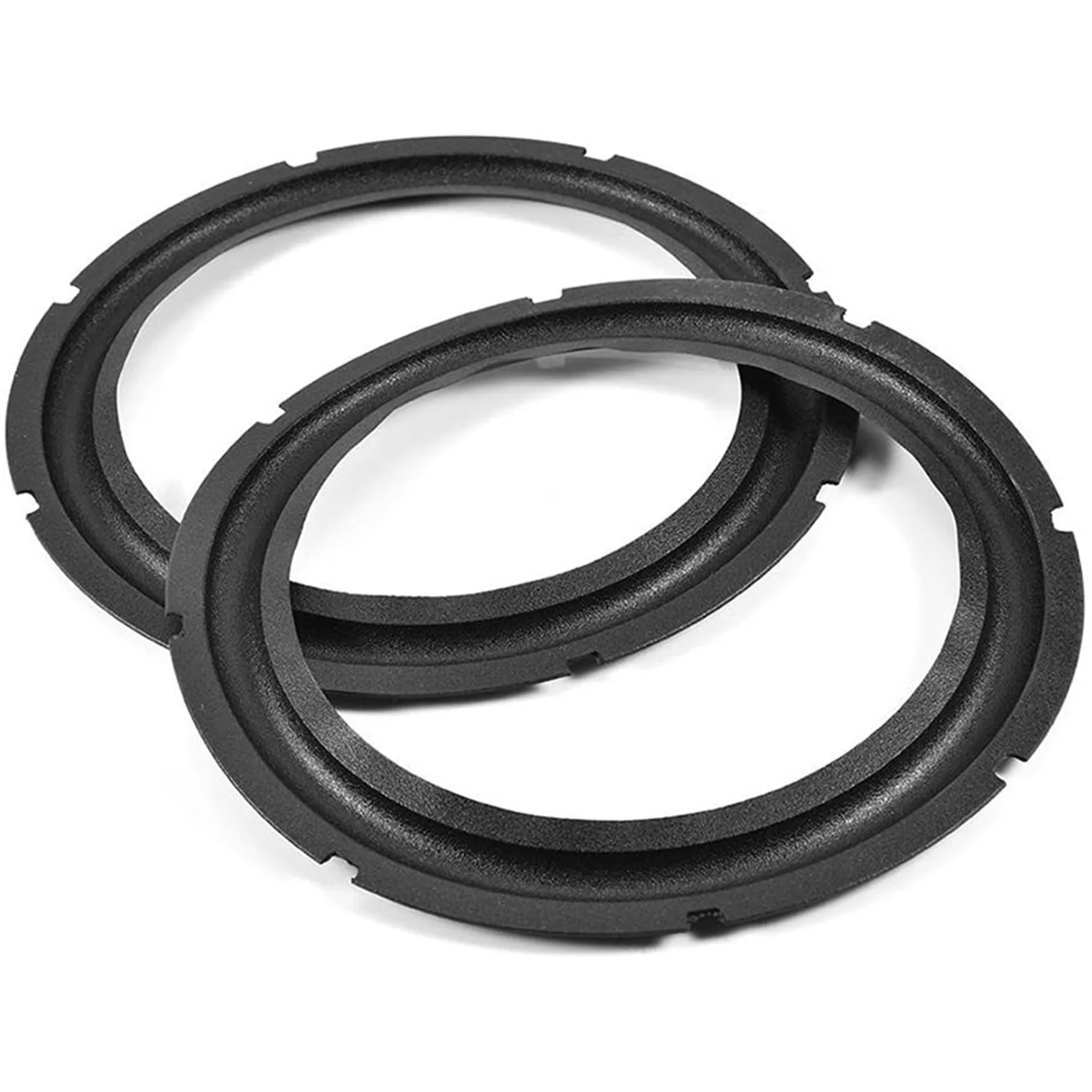 A003 2Pc 10Inch Perforated Rubber Speaker Foam Edge Subwoofer Surround Rings(Black) & 1X Mobile Phone Screen Magnifier