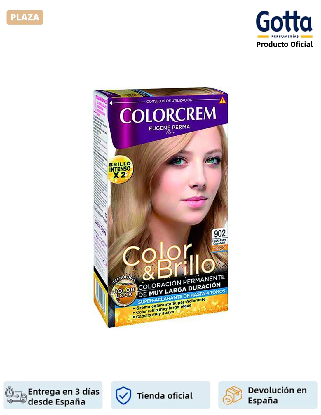 COLORCREM - 902 honey clarifying-beauty and health, hair care and styling, hair dye products, hair dyes-permanent coloration of very long duration. Tone: clarifying honey.