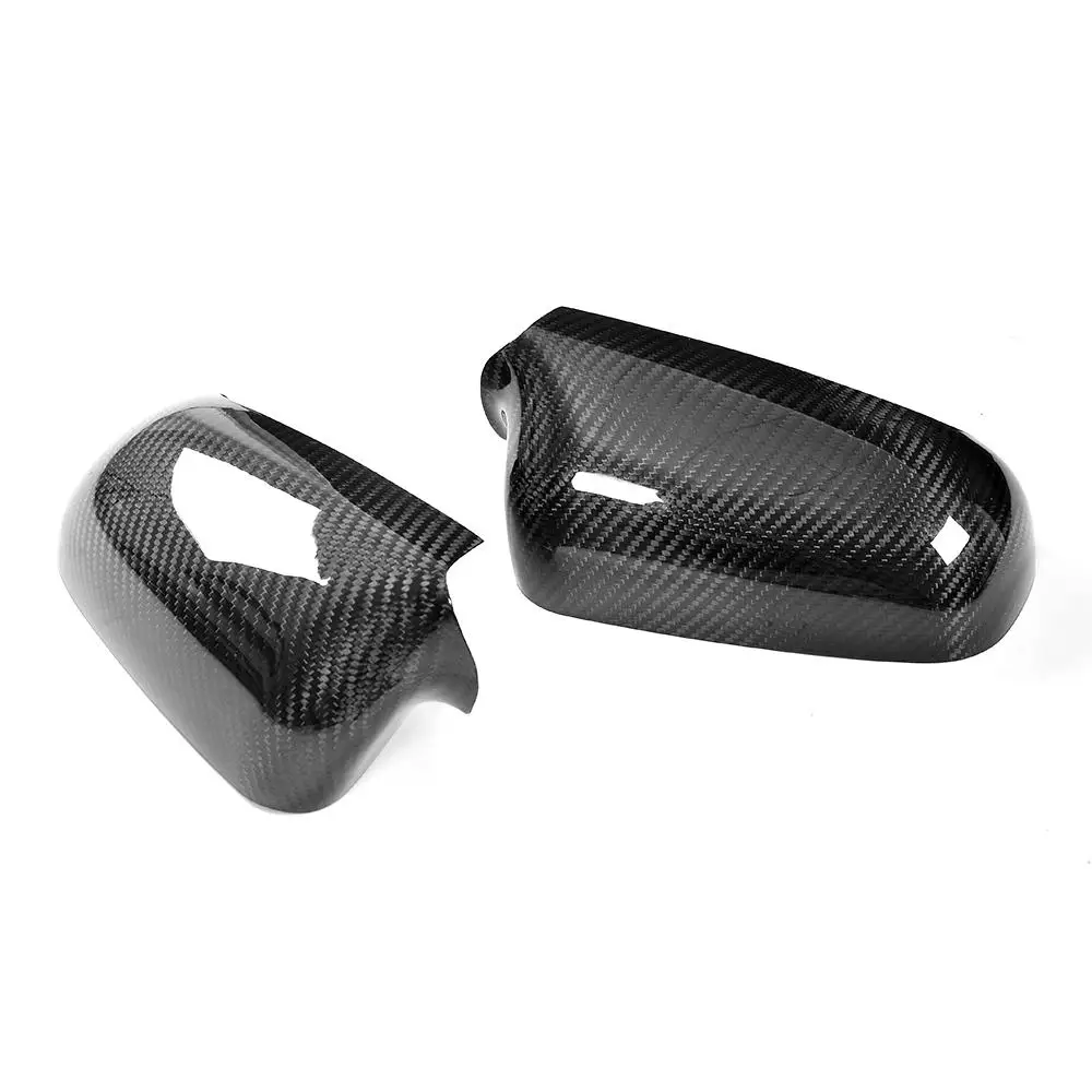 Carbon Fiber Car Rearview Mirror Covers Caps for Audi A4 B5 Replace Side Mirror Caps Covers