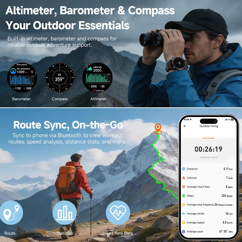Nuevo Reloj Inteligente GPS de - Altimeter Compass Watch reseña y precio