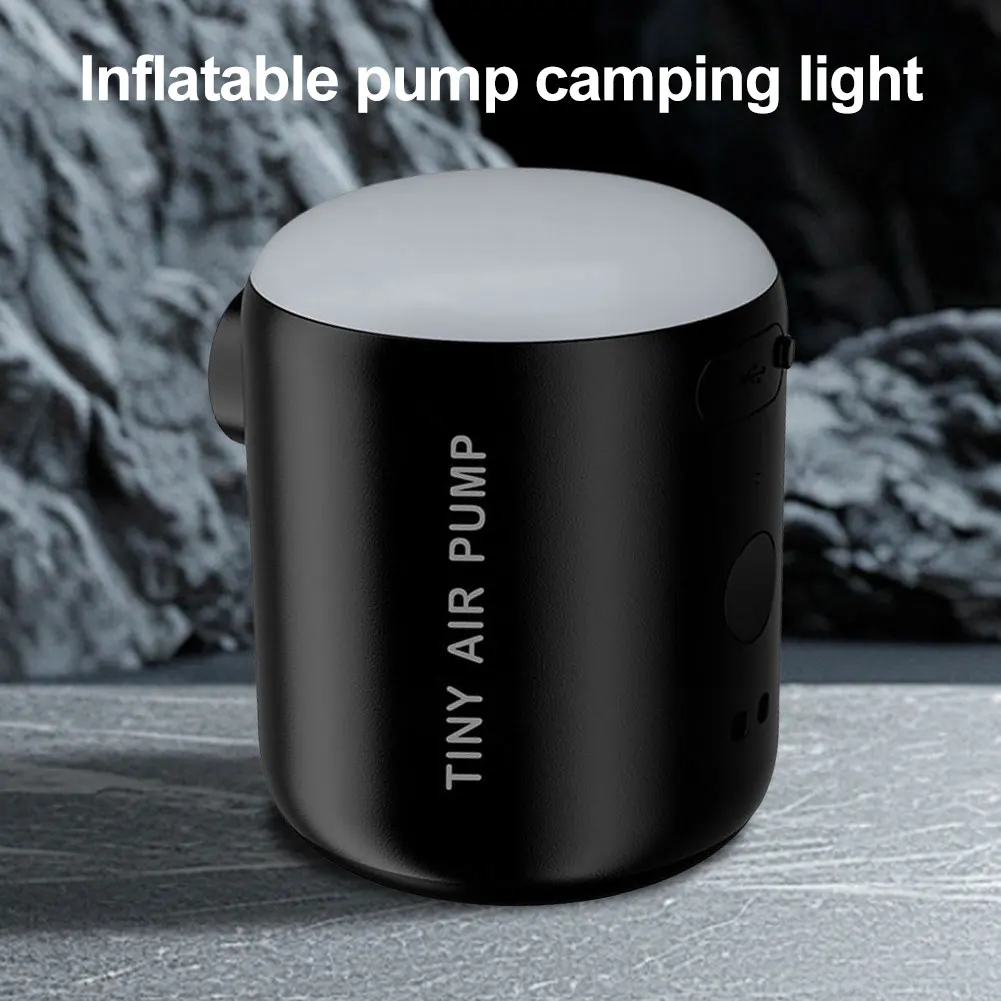 Camping Light Wireless Air Compressor 4000Pa Mini Inflate Deflate Pump 160LM Outdoor Inflator Pump for Inflatable Mats Swim Ring
