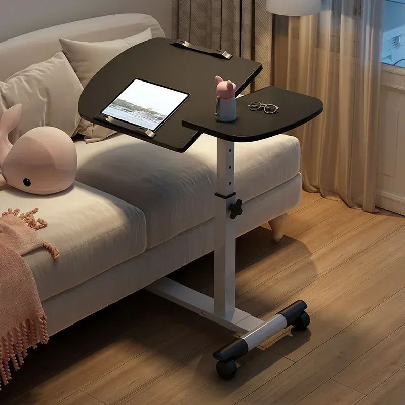 Modern Folding bedside table simple household sofa side bedroom removable lift computer desk office small table Durable