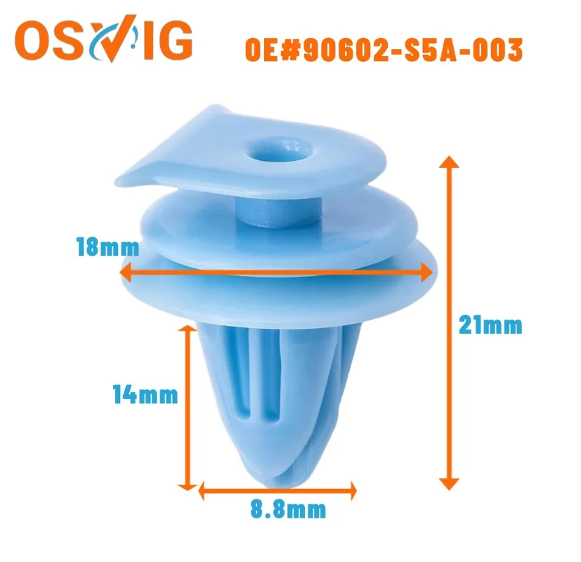 

10PCS OE#90602-S5A-003 90602S5A003 Applicable to honda Civic and Accord car windshield deflector fixing clip