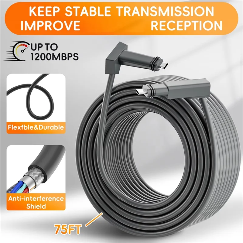 ABVO-For Starlink V2/Gen2 Router Cable Extension Web Replacement Plug And Dish For Starlink Satellite Cable Repair