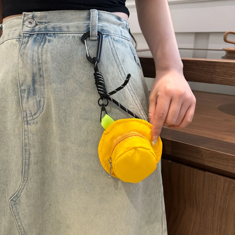 

2025 New Portable Capsule Pouch-Mini Earphone Organizer | Printed Bag Charm for Hats & Travel Accessories Multifunctional Decor