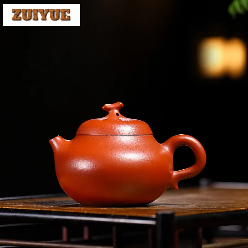 

120ml Traditional Yixing Purple Clay Teapots Handmade Eggplant Pot Raw Ore Dahongpao Mud Kettle Chinese Zisha Tea Set Supplies