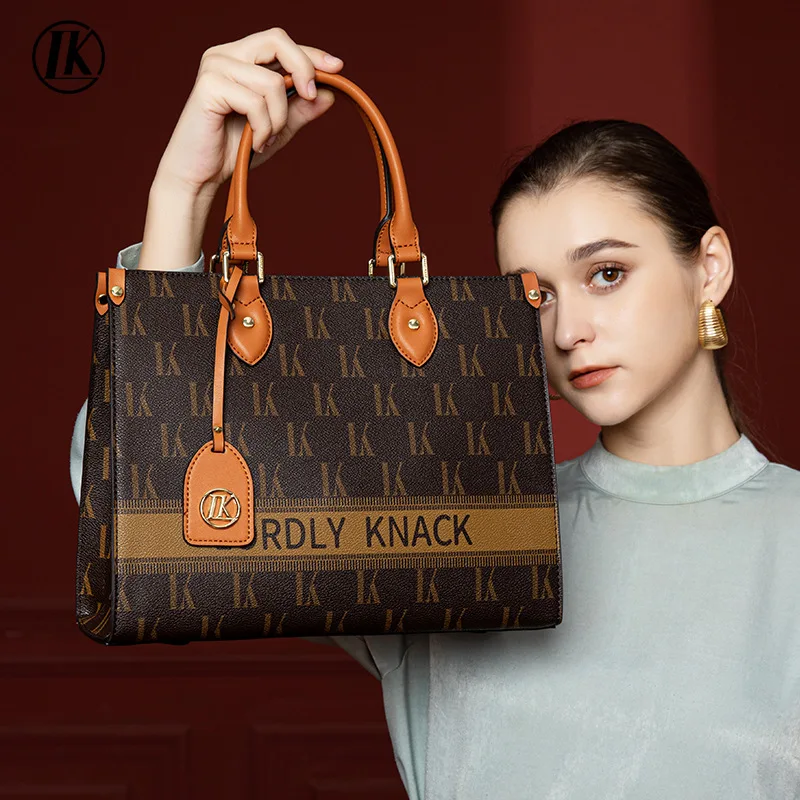 

New Large Capacity Women Tote Bag, Unique Design Fashion Luxury Handbag, Vintage Print Big Shoulder Bag for Daily Commute Work