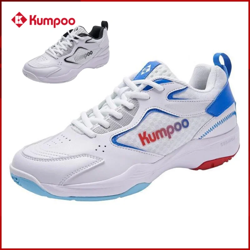 

Kumpoo Badminton Shoe for Men Women Anti Slip Breathable Tennis Sneakers Training Sport Shoes Cream Balance Sport Shoes KH-G15