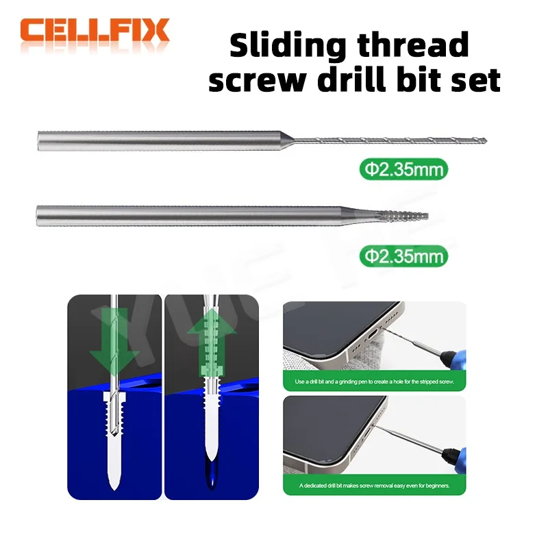 

RELIFE TX1 Sliding Thread Screw Drill Bit Set Extra-hard Alloy Material Quickly Remove The Slipped Screws Phone Repair Tool