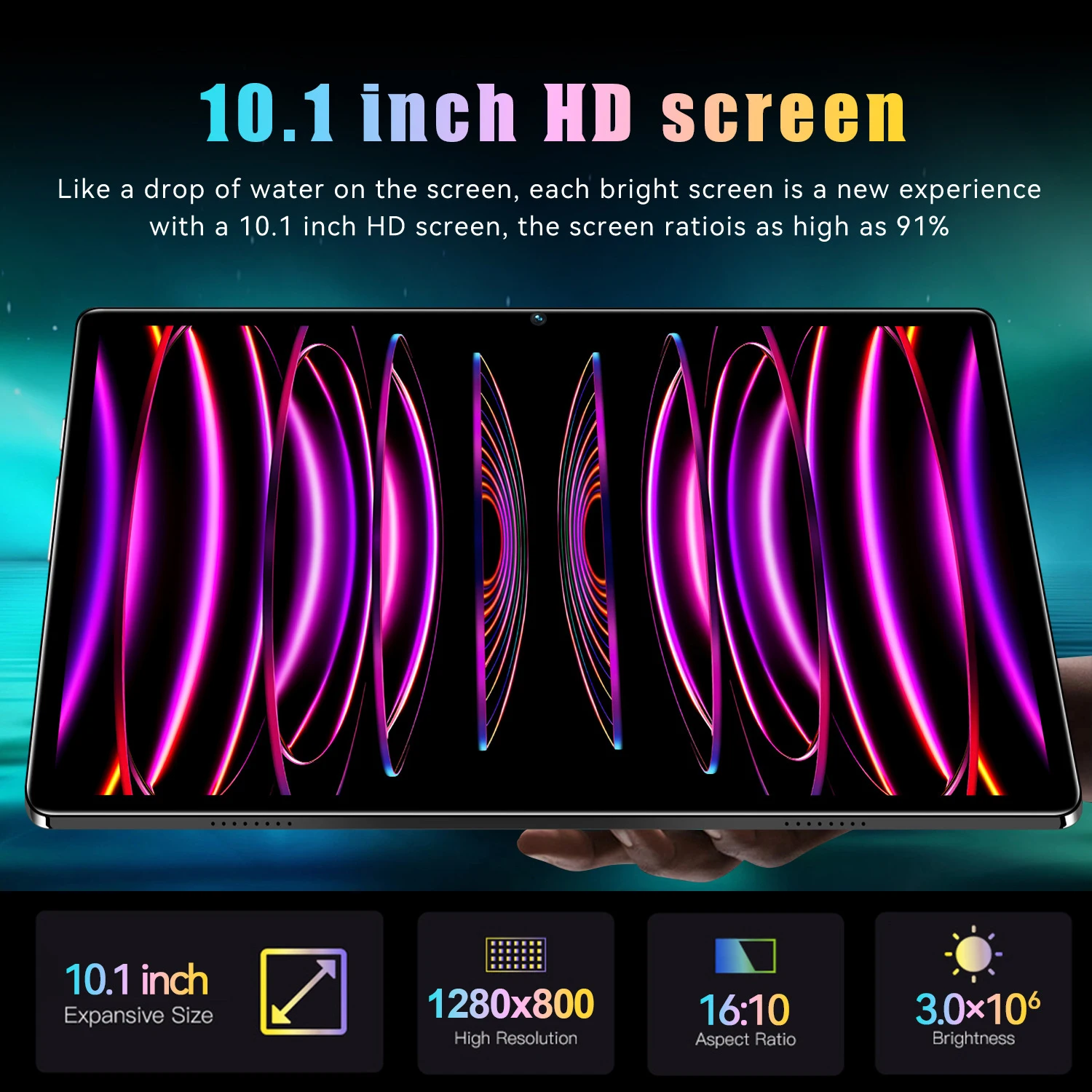 10.1 Inch Android Tablets Octa Core 6GB RAM 128GB ROM Google Play 4G Network Tablet Pc  Dual SIM Dual WiFi Android 15 With Case