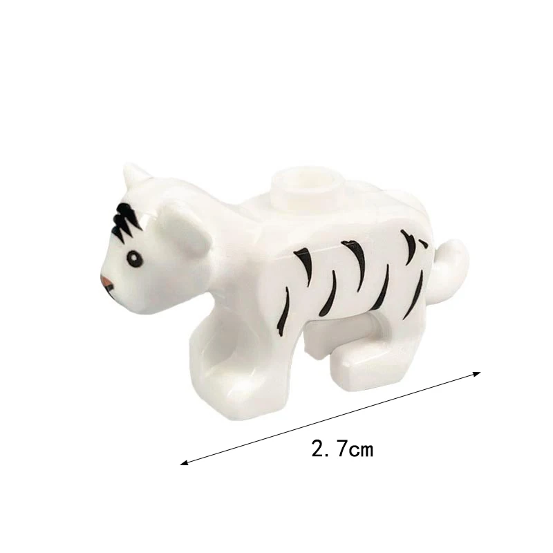 small particle building blocks tiger leopard animal grassland forest park animal assemble toy