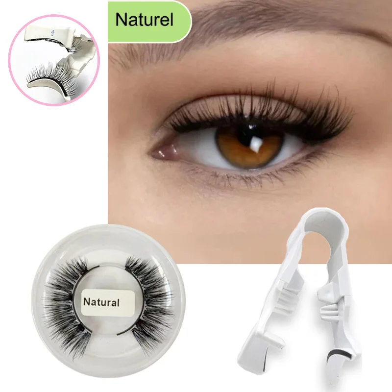 1 زوج الرموش المغناطيسية اليدوية ثلاثية الأبعاد الطبيعية المغناطيسي الرموش الصناعية قابلة لإعادة الاستخدام الرموش المغناطيسية الملقط مجموعة