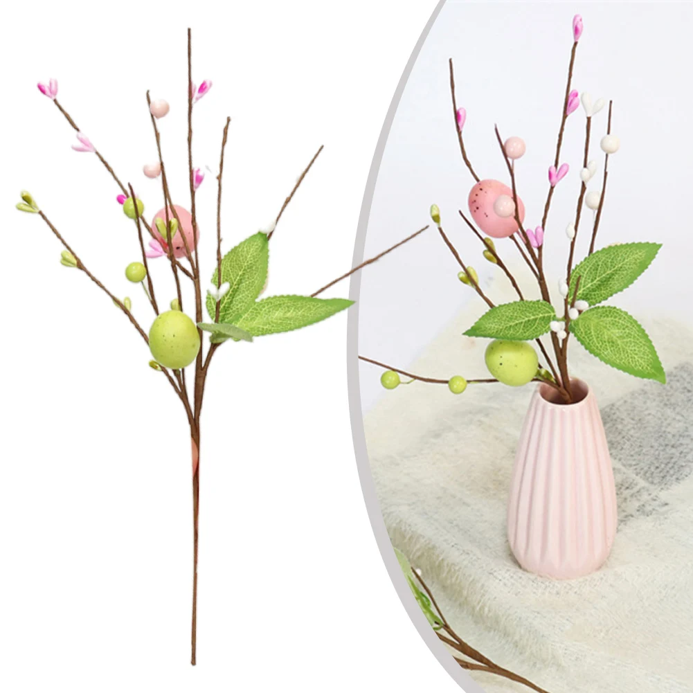 باقة بيض من الفوم الملون لتزيين عيد الفصح ، فرع شجرة ، لوحة ذاتية الصنع ، مستلزمات حفلات أرنب ، ديكور منزلي ، 1.