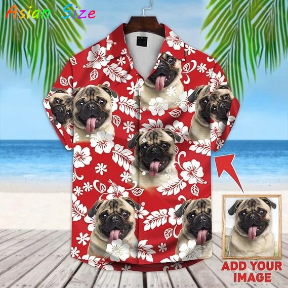 

Новые рубашки/гавайские рубашки с милым принтом кошки и собаки, гавайская рубашка с тропическими растениями, пляжная рубашка для мужчин и женщин, блузки