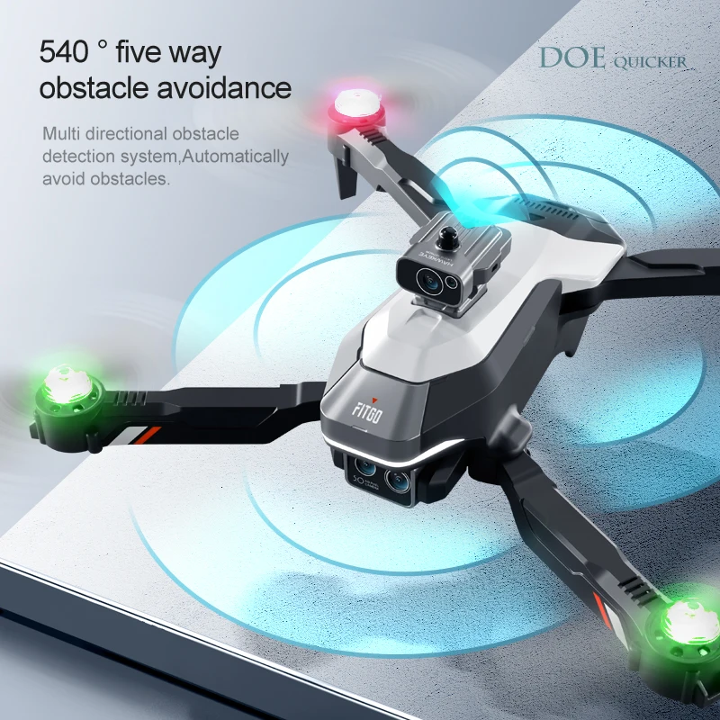 4DRC New M2 Drone 8K Professinal 4K Dual HD Camera Optical Flow Five-way Obstacle Avoidance Quadcopter Remote Control Dron Toys