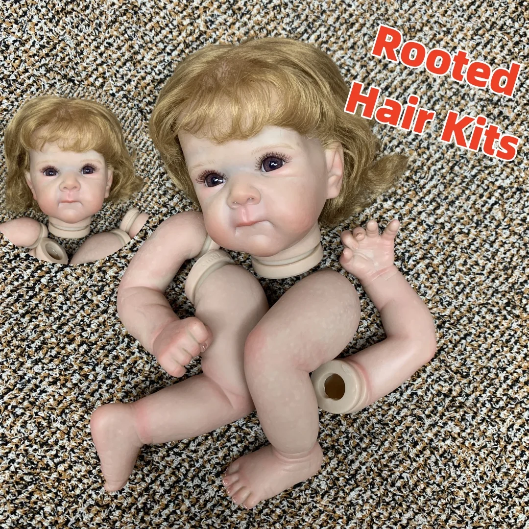 

18-20 дюймов в разобранном виде Bettie Bebe Reborn Kits Root Hair DIY Parts 3D Paint Skin Visible Veins Kit Reborn Реалистичная кукла ручной работы
