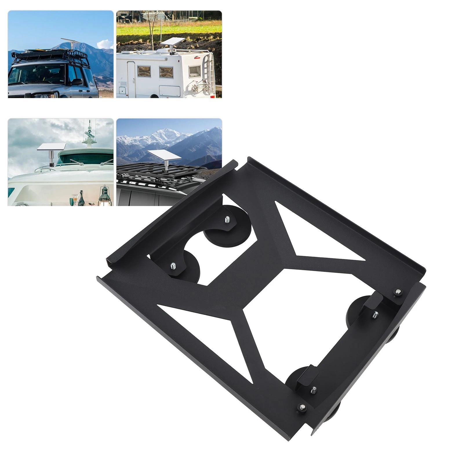

Rectangular Satellite Car Roof Mount Space Saving Portable Accurately Adjustable Rectangular Satellite Car Mount Base for Boat