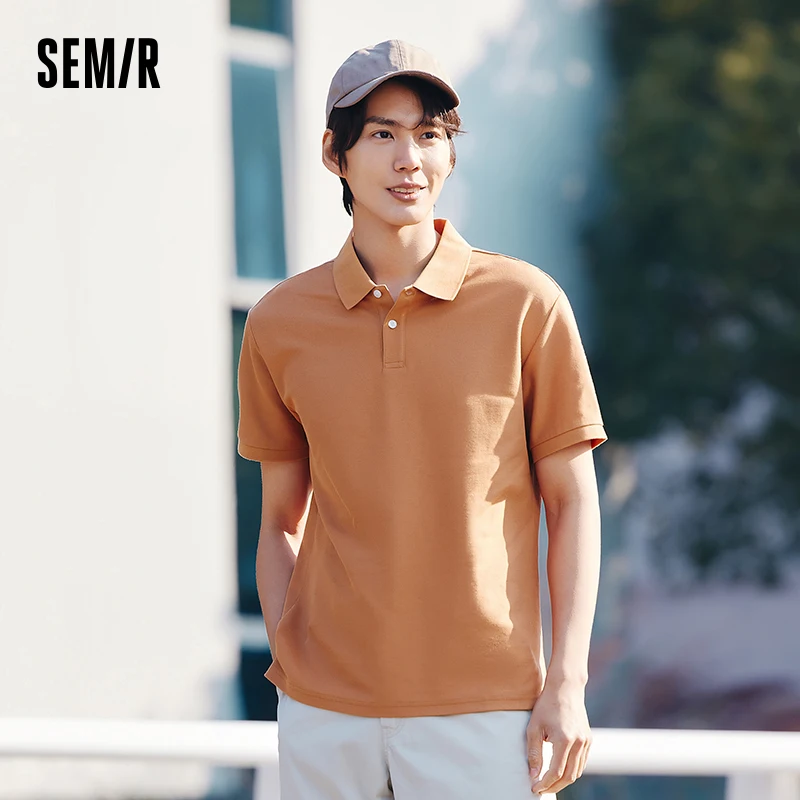 Semir Polo Shirt Men 2024 Summer New Moisture Absorption Quick Dry Slim Fit Short Sleeve Shirt Basic Solid Color