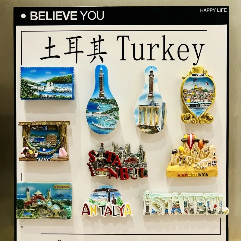 Picture 3: Creative Turkey 3D Fridge Magnets Souvenir Ornament Resin Refrigerator Magnets Sticker Collection Handicraft Gift Decoration