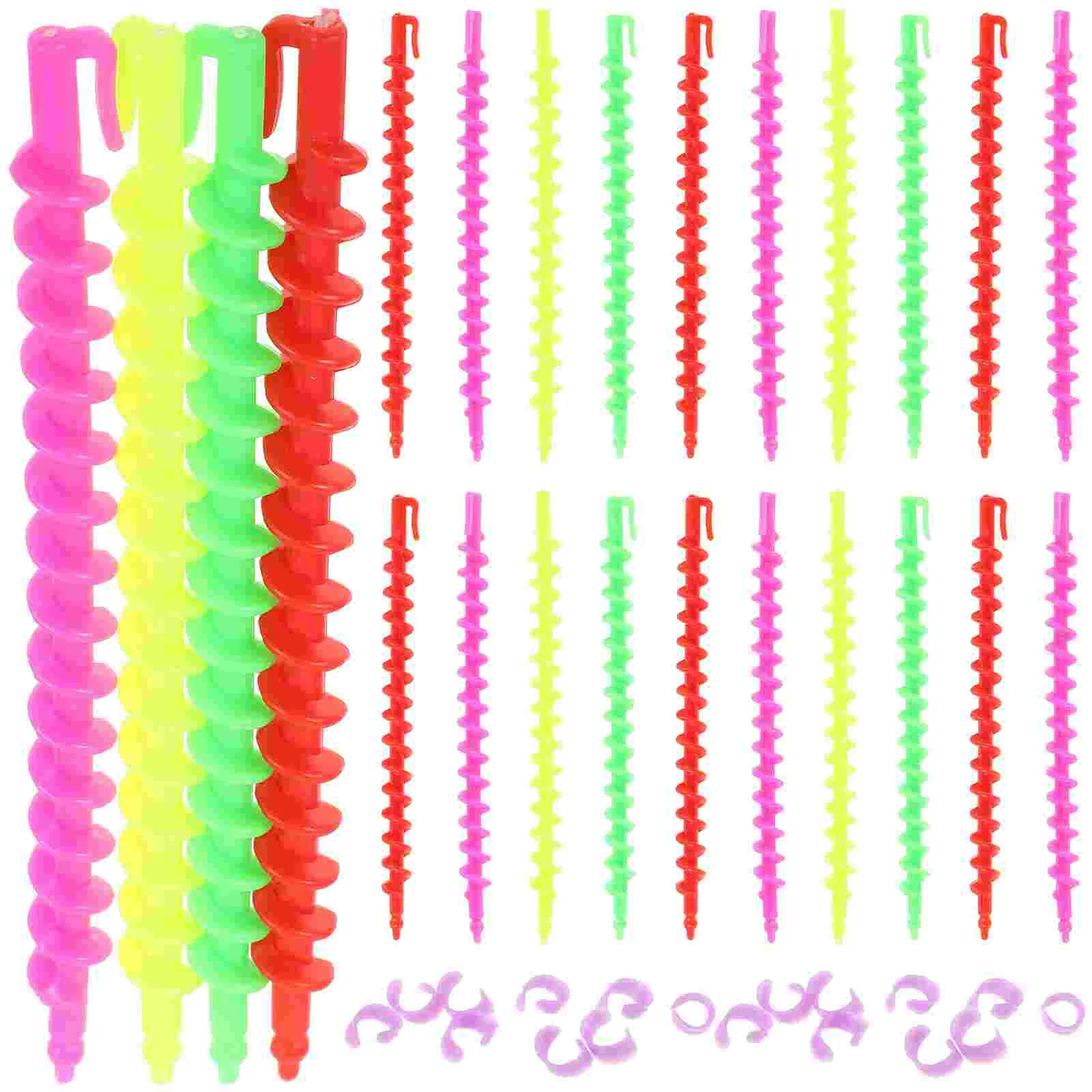 

26 Pcs Spiral Hair Curling Tools Wand Perm Stick Rods for Curlers Curls Styling Kit Plastic Women's Rollers