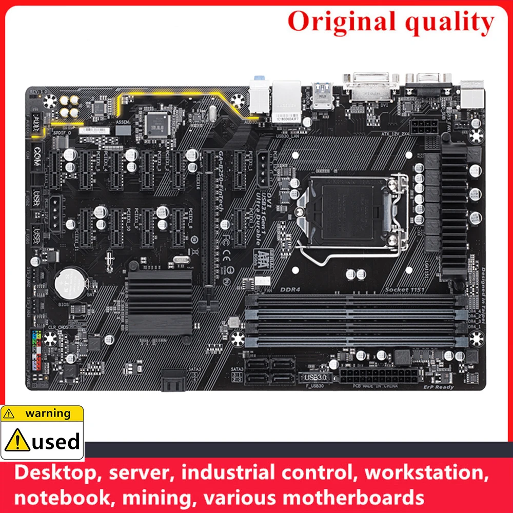 For GA-B250-FinTech B250-FinTech Motherboards LGA 1151 DDR4 64GB ATX For Intel B250 Desktop Mainboard SATA III USB3.0