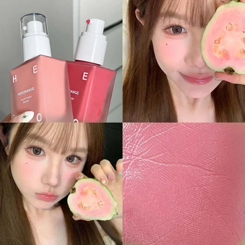 Matte Liquid Blush Velvet Blusher Peach Pink Face Pigment Lasting Beauty Natural Cheek Tint Cream Korea Blush Makeup Cosmetics