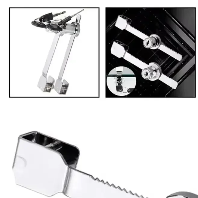Display Cabinet Lock Glass Cabinet Lock Reliable Protection Suitable For 7mm Glass Clamp Fit Mechanism For Glass Doors