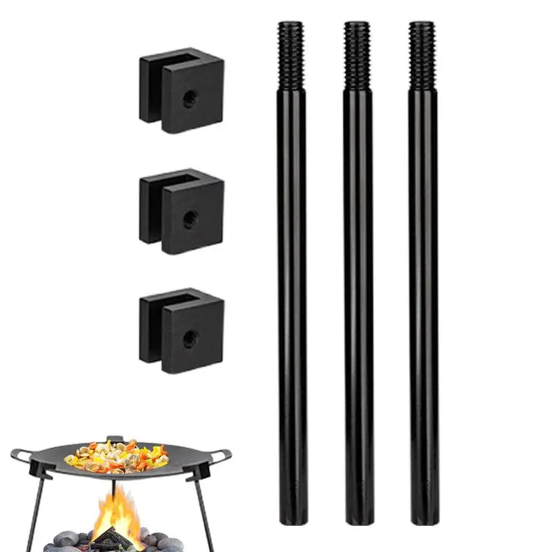 Camping Tripod For Cooking Outdoor Fire Pit Tripod Aluminum Alloy Detachable Adjustable Height Tripod Grill For Campfire Cooking