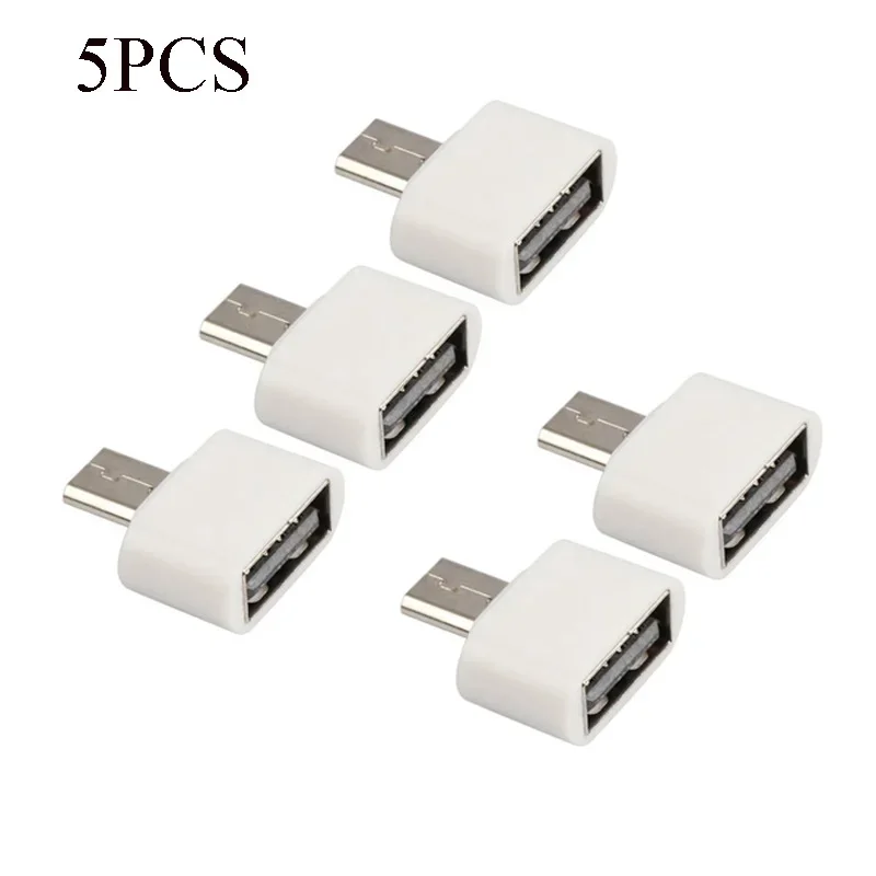 Adaptador de expansión Micro USB a USB2.0 OTG, carcasa de Metal para teléfono móvil, interfaz V8 para la mayoría de los teléfonos inteligentes, 5 uds./lote