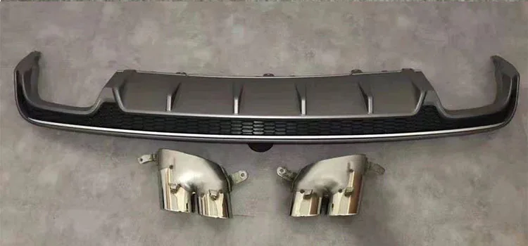 For Hot Sale Modify Auto Upgrade Parts Rear Diffuser With Tailpipe For A6 S6 Non-sline Version 2016-2018