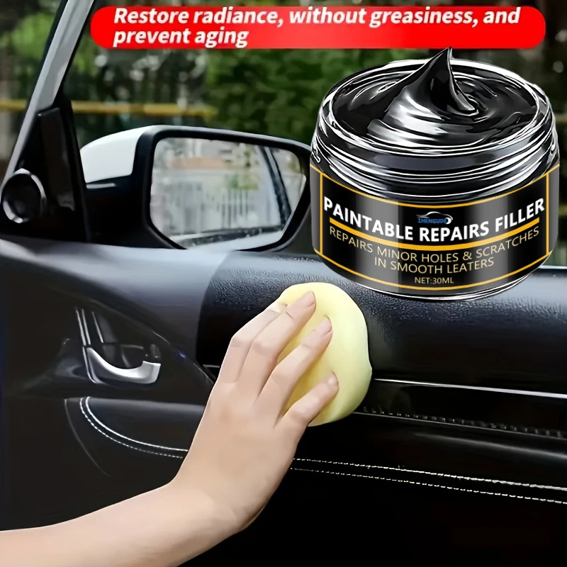 Car Interior Repair Wax, All-Purpose Leather and Plastic Care Wax, Dashboard, Seat, and Center Console Maintenance