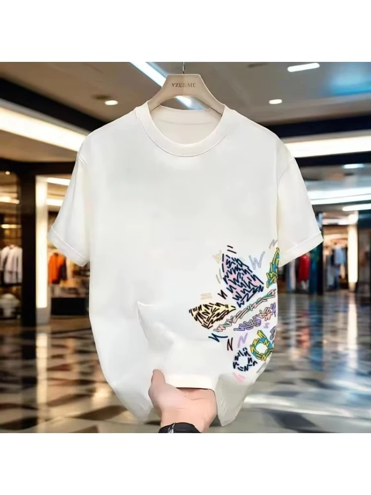 T-shirt classique avec logo de marque sportive, en coton, avec image graphique, pour hommes et femme