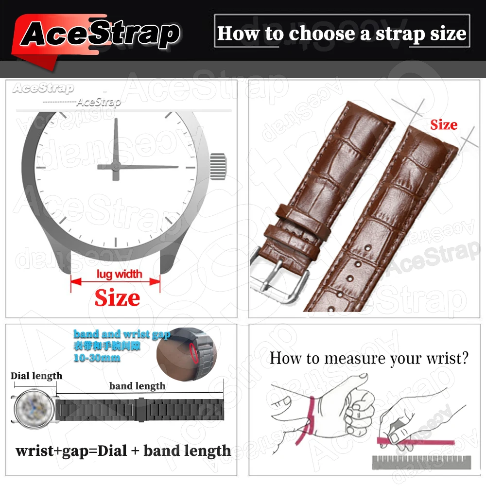 Cinturino per orologio vintage a sgancio rapido per cinturino per orologio Huawei 22mm 18mm 20mm Cintura in pelle di vacchetta con fibbia pieghevole a farfalla per braccialetto Seiko